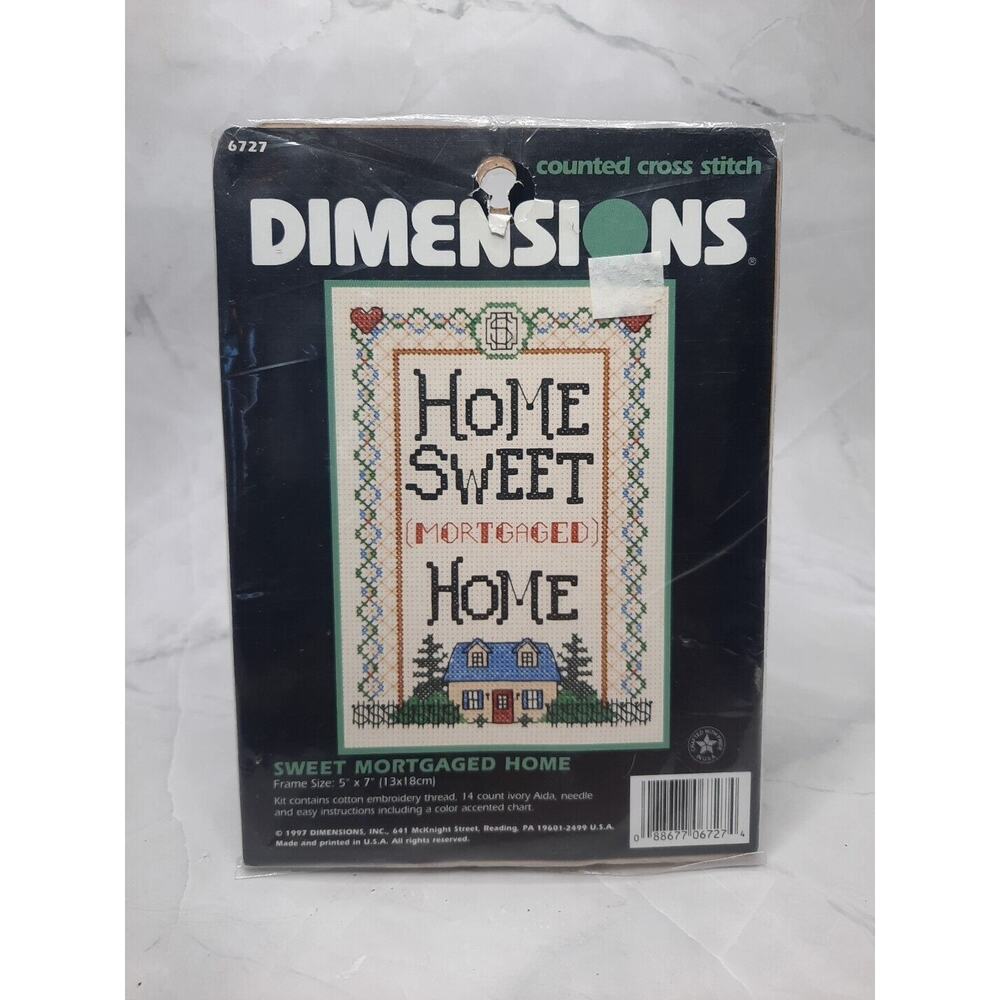 Vintage Dimensions Counted Cross Stitch Kit Sweet Mortgaged Home 6727